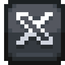 Pixel art x icon.